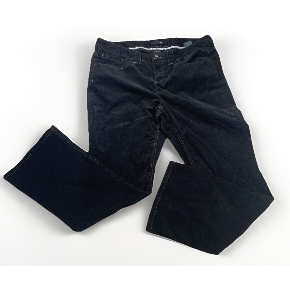 Tommy Hilfiger Corduroy Jeans Women's Black Flare Bootcut Pants Y2K Sz 14